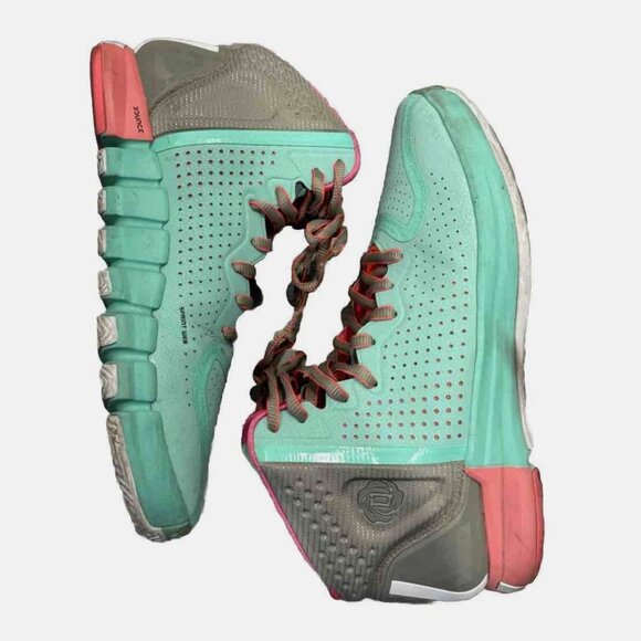 9/10 Size 13 1/2 - Adidas D Rose 4 Boardwalk Mint Men's Basketball Shoes FZ0891 - Picture 4 of 7